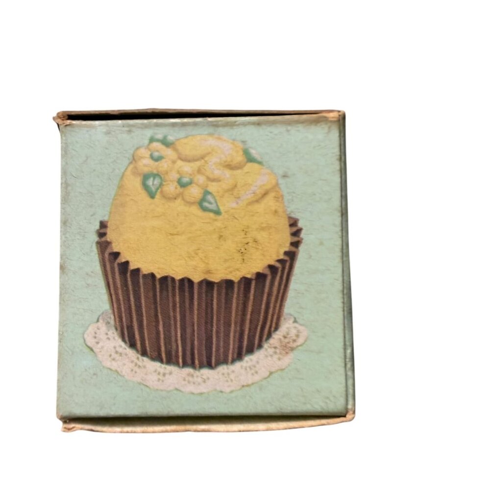 Vintage Avon Yellow Bon-Bon Decanter Cotillion Cologne | Cupcake Bottle 1970s - Picture 3 of 7